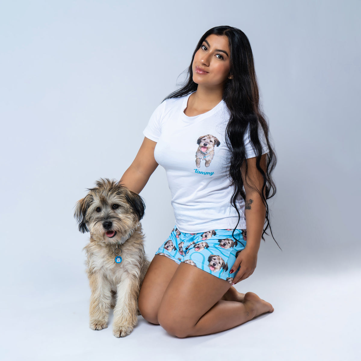 Pijama Mascota Mujer - Short